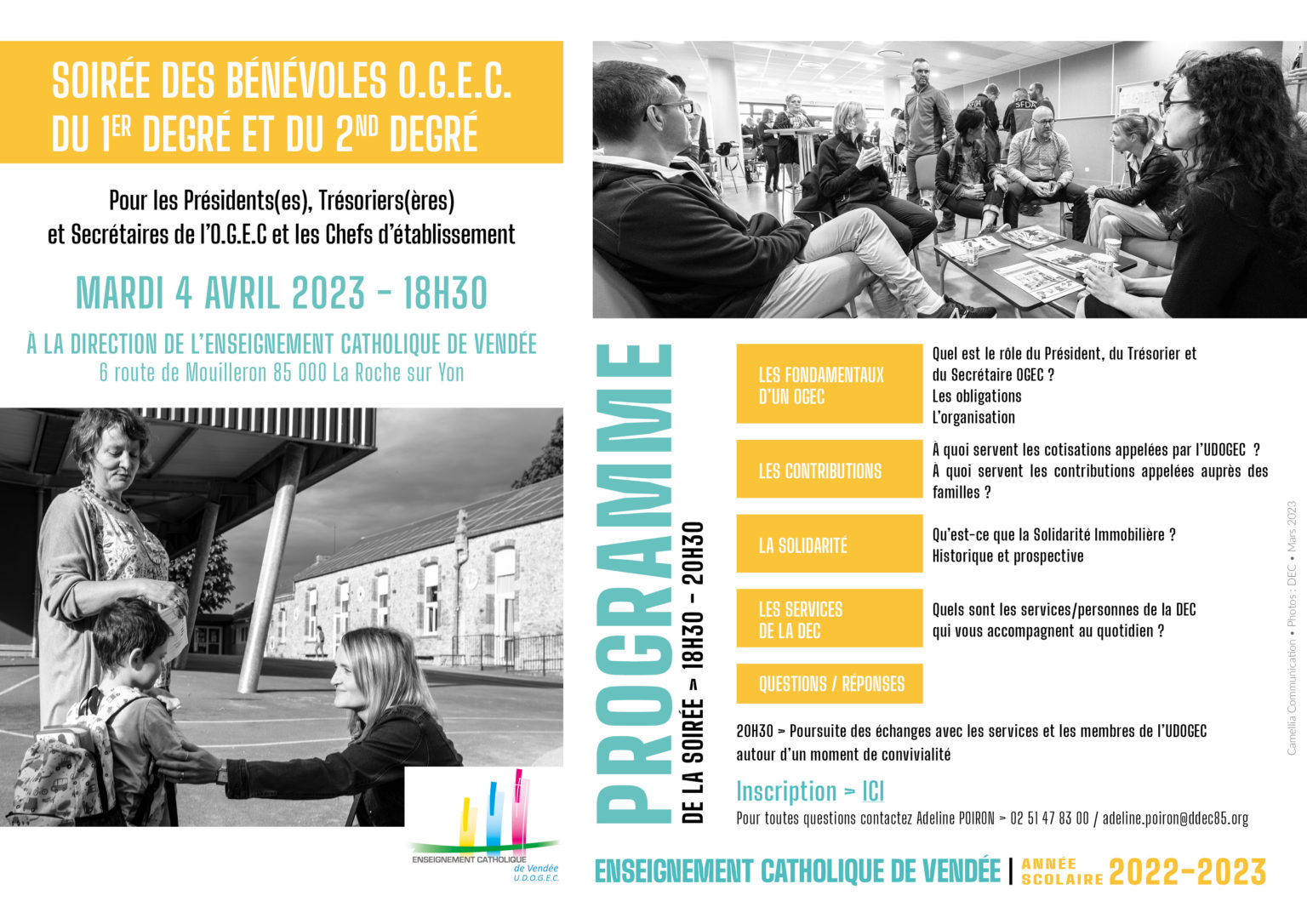 La soirée des bénévoles OGEC - Enseignement Catholique de Vendée